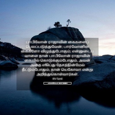Picture 05 - எசேக்கியேல் 30:25 TAMIRV - பாபிலோன் ராஜாவின் - Bible Verse Picture