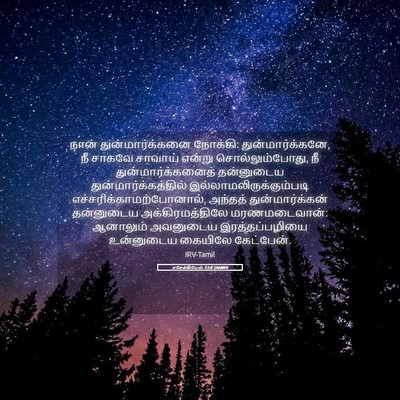 Picture 05 - எசேக்கியேல் 33:8 TAMIRV - நான் - Bible Verse Picture