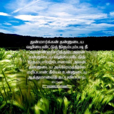 Picture 05 - எசேக்கியேல் 33:9 TAMIRV - துன்மார்க்கன் - Bible Verse Picture