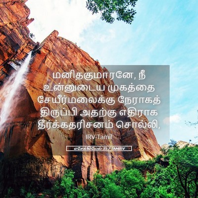 Picture 05 - எசேக்கியேல் 35:2 TAMIRV - மனிதகுமாரனே, நீ - Bible Verse Picture