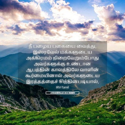 Picture 05 - எசேக்கியேல் 35:5 TAMIRV - நீ பழைய பகையை - Bible Verse Picture