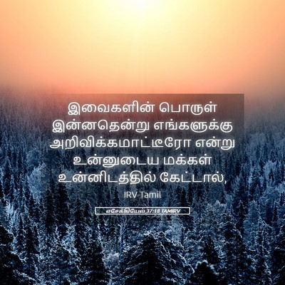 Picture 05 - எசேக்கியேல் 37:18 TAMIRV - இவைகளின் பொருள் - Bible Verse Picture