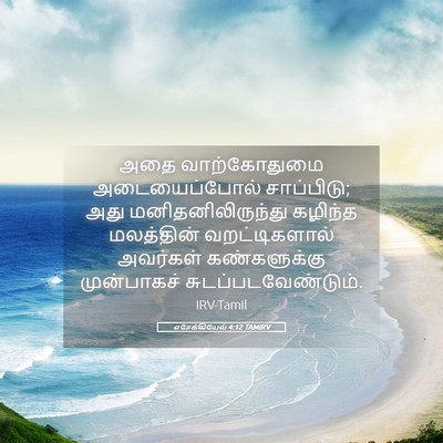 Picture 05 - எசேக்கியேல் 4:12 TAMIRV - அதை வாற்கோதுமை - Bible Verse Picture