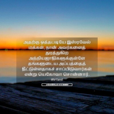 Picture 05 - எசேக்கியேல் 4:13 TAMIRV - அதற்கு ஒத்தபடியே - Bible Verse Picture