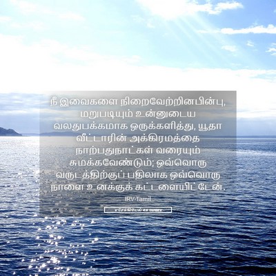 Picture 05 - எசேக்கியேல் 4:6 TAMIRV - நீ இவைகளை - Bible Verse Picture