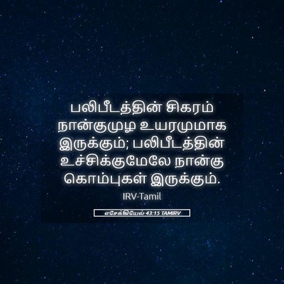 Picture 05 - எசேக்கியேல் 43:15 TAMIRV - பலிபீடத்தின் - Bible Verse Picture