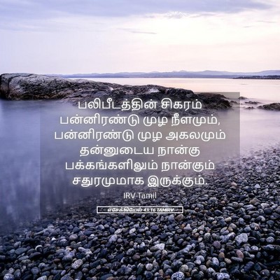 Picture 05 - எசேக்கியேல் 43:16 TAMIRV - பலிபீடத்தின் - Bible Verse Picture