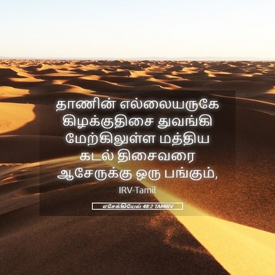 Picture 05 - எசேக்கியேல் 48:2 TAMIRV - தாணின் எல்லையருகே - Bible Verse Picture