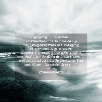 Picture 05 - எசேக்கியேல் 5:17 TAMIRV - பஞ்சத்தையும், - Bible Verse Picture