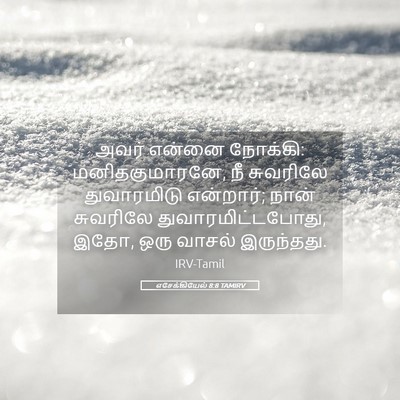 Picture 05 - எசேக்கியேல் 8:8 TAMIRV - அவர் என்னை நோக்கி: - Bible Verse Picture