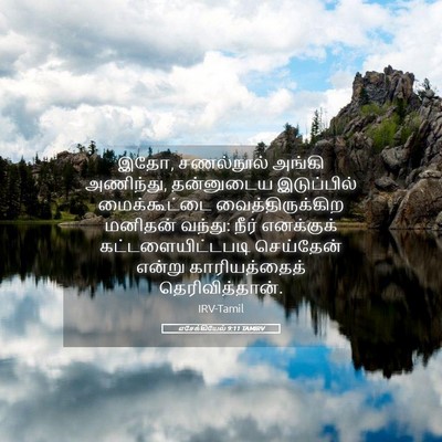 Picture 05 - எசேக்கியேல் 9:11 TAMIRV - இதோ, சணல்நூல் - Bible Verse Picture