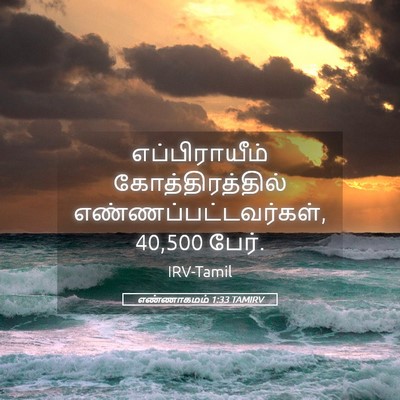 Picture 05 - எண்ணாகமம் 1:33 TAMIRV - எப்பிராயீம் - Bible Verse Picture