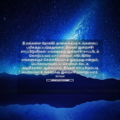 Picture 05 - எண்ணாகமம் 11:18 TAMIRV - நீ மக்களை நோக்கி: - Bible Verse Picture