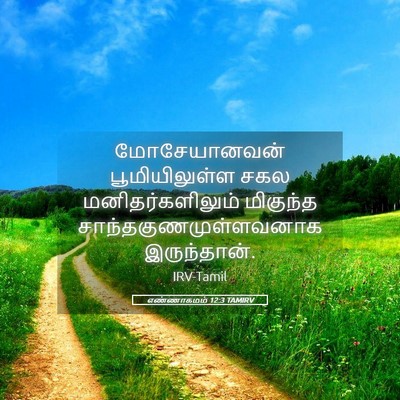 Picture 05 - எண்ணாகமம் 12:3 TAMIRV - மோசேயானவன் - Bible Verse Picture