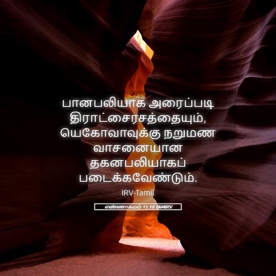 Picture 05 - எண்ணாகமம் 15:10 TAMIRV - பானபலியாக - Bible Verse Picture