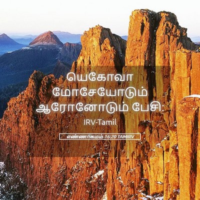Picture 05 - எண்ணாகமம் 16:20 TAMIRV - யெகோவா மோசேயோடும் - Bible Verse Picture