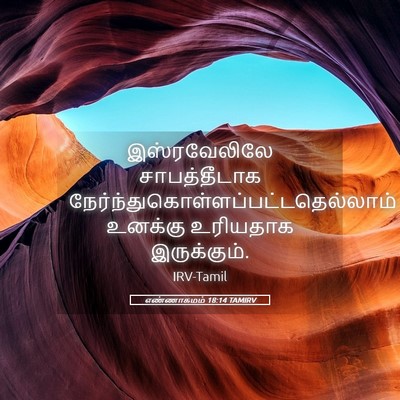 Picture 05 - எண்ணாகமம் 18:14 TAMIRV - இஸ்ரவேலிலே - Bible Verse Picture
