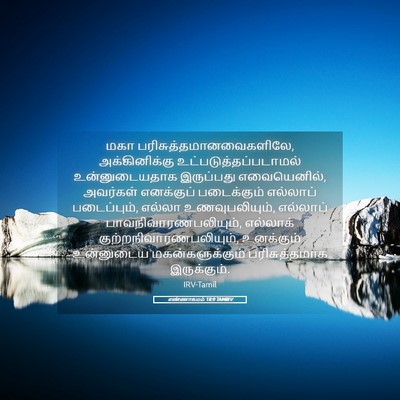 Picture 05 - எண்ணாகமம் 18:9 TAMIRV - மகா - Bible Verse Picture