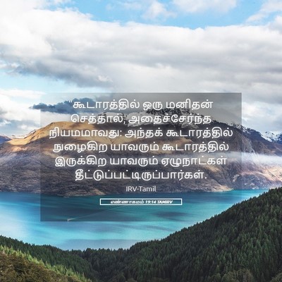 Picture 05 - எண்ணாகமம் 19:14 TAMIRV - “கூடாரத்தில் ஒரு - Bible Verse Picture