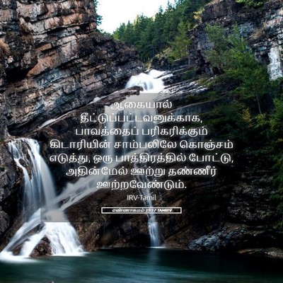 Picture 05 - எண்ணாகமம் 19:17 TAMIRV - ஆகையால் - Bible Verse Picture