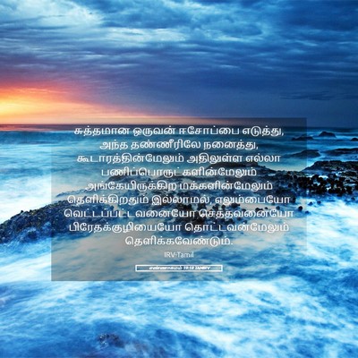 Picture 05 - எண்ணாகமம் 19:18 TAMIRV - சுத்தமான ஒருவன் - Bible Verse Picture