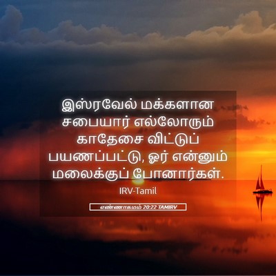 Picture 05 - எண்ணாகமம் 20:22 TAMIRV - இஸ்ரவேல் மக்களான - Bible Verse Picture