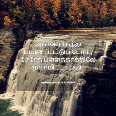 Picture 05 - எண்ணாகமம் 21:12 TAMIRV - அங்கேயிருந்து - Bible Verse Picture