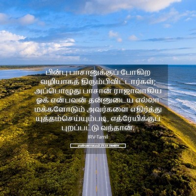 Picture 05 - எண்ணாகமம் 21:33 TAMIRV - பின்பு - Bible Verse Picture