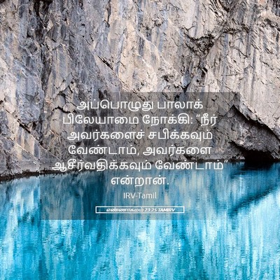 Picture 05 - எண்ணாகமம் 23:25 TAMIRV - அப்பொழுது பாலாக் - Bible Verse Picture