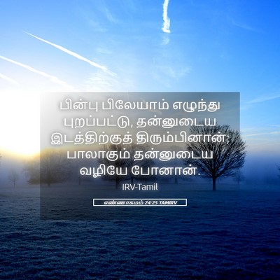 Picture 05 - எண்ணாகமம் 24:25 TAMIRV - பின்பு பிலேயாம் - Bible Verse Picture