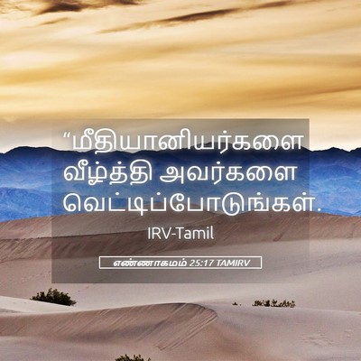 Picture 05 - எண்ணாகமம் 25:17 TAMIRV - “மீதியானியர்களை - Bible Verse Picture