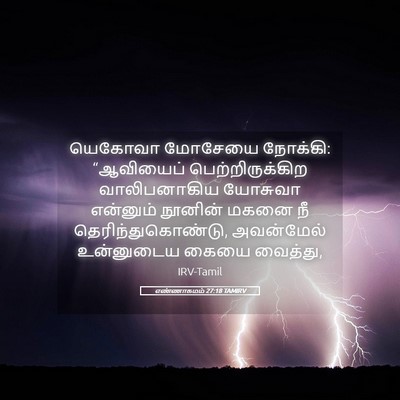Picture 05 - எண்ணாகமம் 27:18 TAMIRV - யெகோவா மோசேயை - Bible Verse Picture