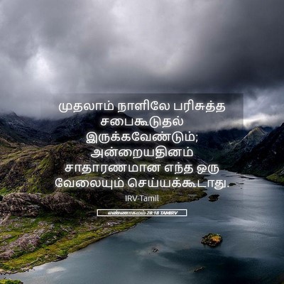 Picture 05 - எண்ணாகமம் 28:18 TAMIRV - முதலாம் நாளிலே - Bible Verse Picture