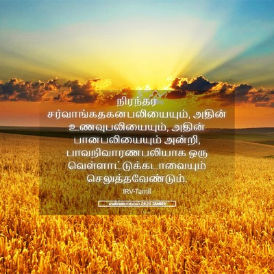 Picture 05 - எண்ணாகமம் 29:25 TAMIRV - நிரந்தர - Bible Verse Picture
