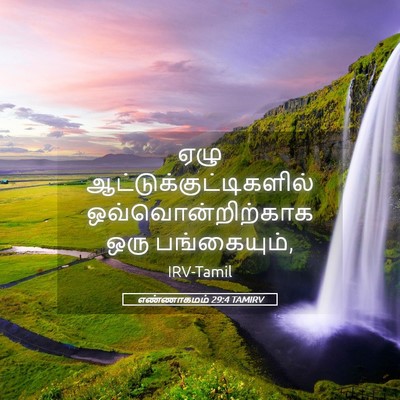 Picture 05 - எண்ணாகமம் 29:4 TAMIRV - ஏழு - Bible Verse Picture
