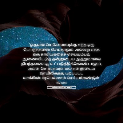 Picture 05 - எண்ணாகமம் 30:2 TAMIRV - “ஒருவன் - Bible Verse Picture