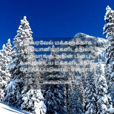 Picture 05 - எண்ணாகமம் 31:2 TAMIRV - “இஸ்ரவேல் - Bible Verse Picture