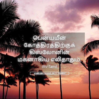 Picture 05 - எண்ணாகமம் 34:21 TAMIRV - பென்யமீன் - Bible Verse Picture