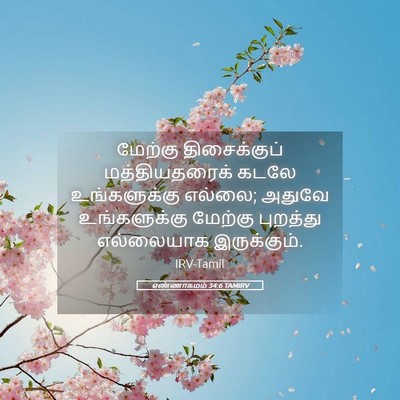 Picture 05 - எண்ணாகமம் 34:6 TAMIRV - மேற்கு திசைக்குப் - Bible Verse Picture