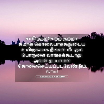 Picture 05 - எண்ணாகமம் 35:31 TAMIRV - சாகிறதற்கேற்ற - Bible Verse Picture