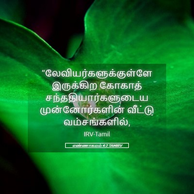 Picture 05 - எண்ணாகமம் 4:2 TAMIRV -  - Bible Verse Picture