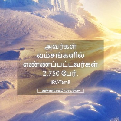 Picture 05 - எண்ணாகமம் 4:36 TAMIRV - அவர்கள் - Bible Verse Picture