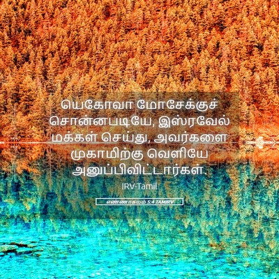 Picture 05 - எண்ணாகமம் 5:4 TAMIRV - யெகோவா மோசேக்குச் - Bible Verse Picture