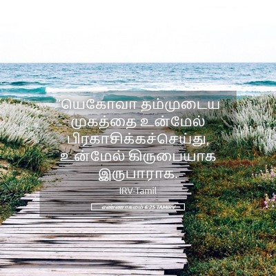 Picture 05 - எண்ணாகமம் 6:25 TAMIRV - “யெகோவா தம்முடைய - Bible Verse Picture