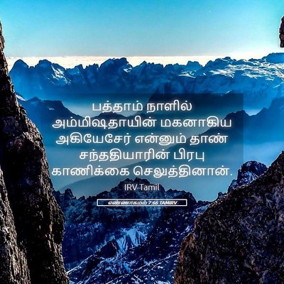 Picture 05 - எண்ணாகமம் 7:66 TAMIRV - பத்தாம் நாளில் - Bible Verse Picture