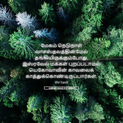 Picture 05 - எண்ணாகமம் 9:19 TAMIRV - மேகம் நெடுநாள் - Bible Verse Picture
