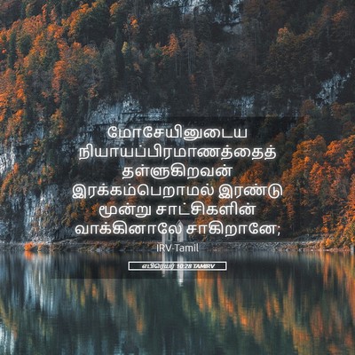 Picture 05 - எபிரெயர் 10:28 TAMIRV - மோசேயினுடைய - Bible Verse Picture