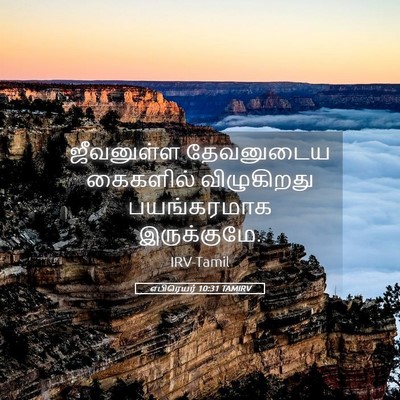 Picture 05 - எபிரெயர் 10:31 TAMIRV - ஜீவனுள்ள தேவனுடைய - Bible Verse Picture