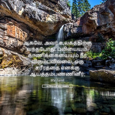 Picture 05 - எபிரெயர் 10:5 TAMIRV - ஆகவே, அவர் - Bible Verse Picture