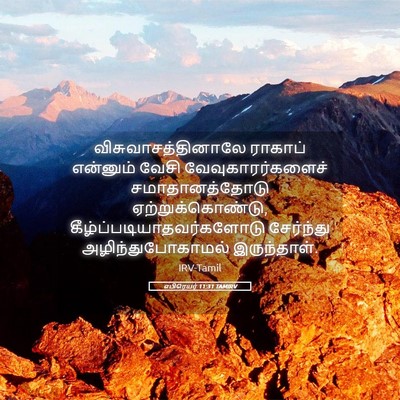 Picture 05 - எபிரெயர் 11:31 TAMIRV - விசுவாசத்தினாலே - Bible Verse Picture